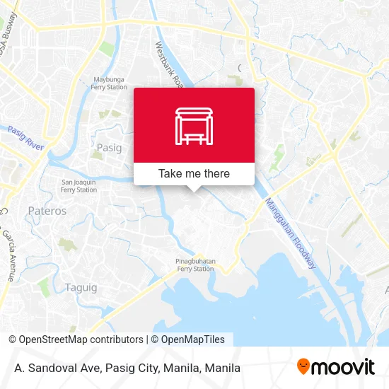 A. Sandoval Ave, Pasig City, Manila map