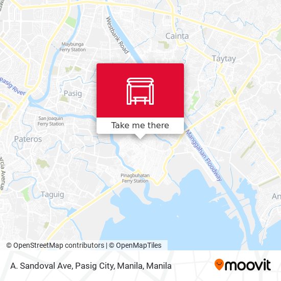 A. Sandoval Ave, Pasig City, Manila map
