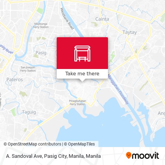 A. Sandoval Ave, Pasig City, Manila map