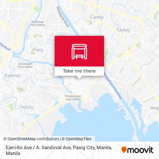 Ejercito Ave / A. Sandoval Ave, Pasig City, Manila map