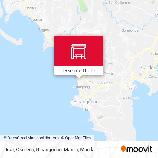 Icct, Osmena, Binangonan, Manila map