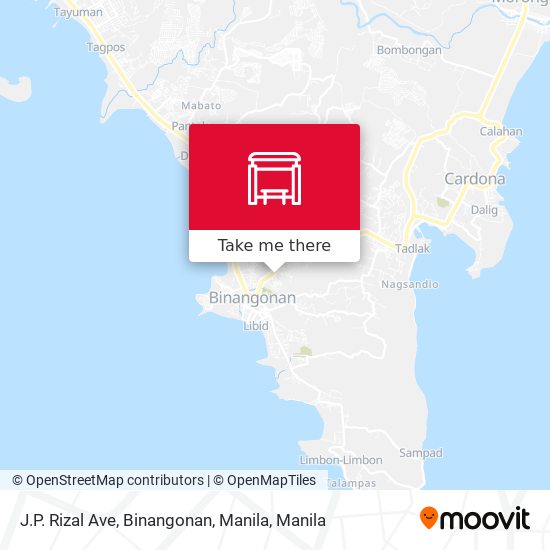J.P. Rizal Ave, Binangonan, Manila map