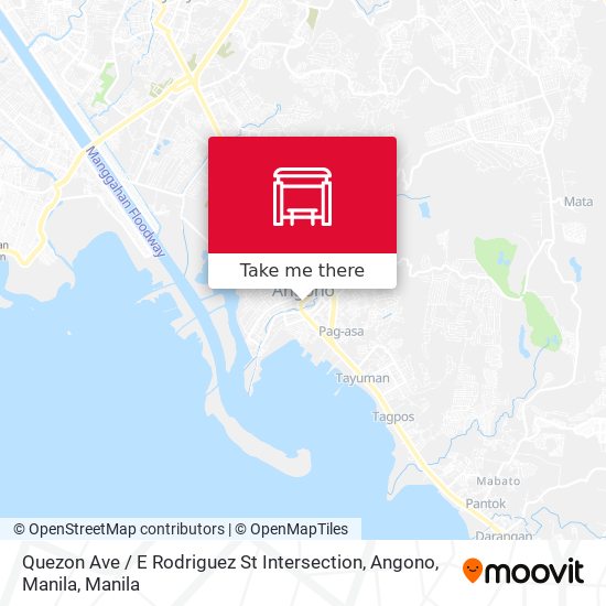 Quezon Ave / E Rodriguez St Intersection, Angono, Manila map