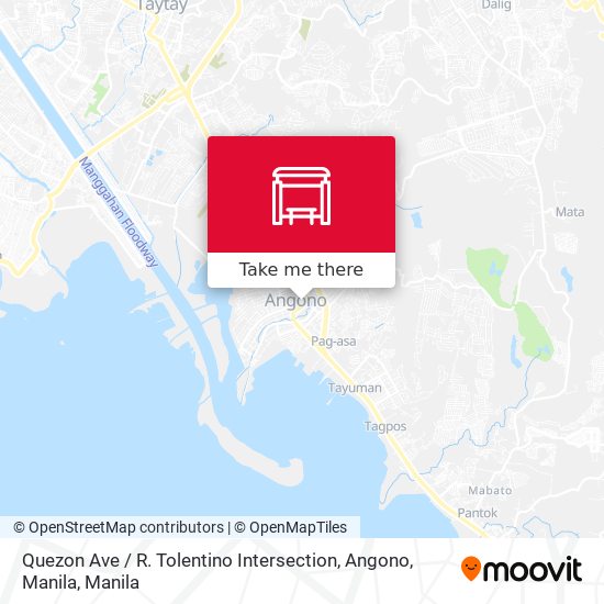Quezon Ave / R. Tolentino Intersection, Angono, Manila map