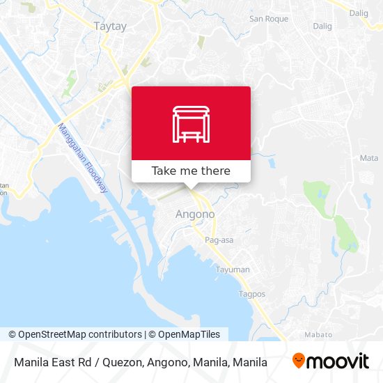 Manila East Rd / Quezon, Angono, Manila map