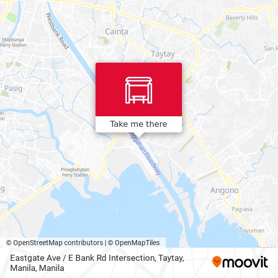 Eastgate Ave / E Bank Rd Intersection, Taytay, Manila map
