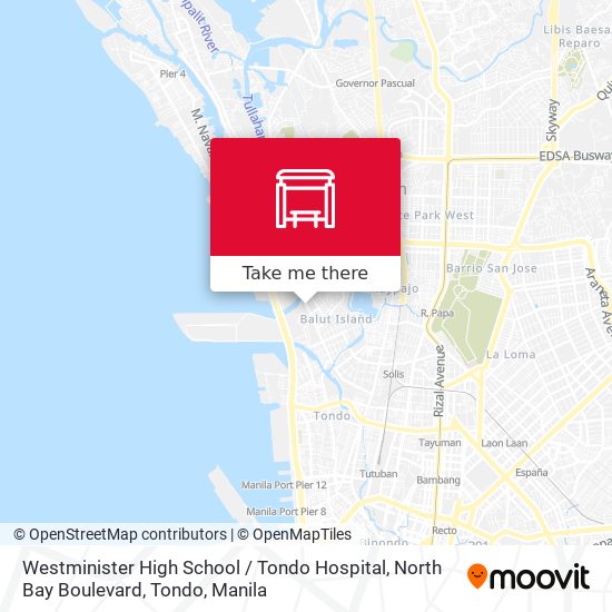 Westminister High School / Tondo Hospital, North Bay Boulevard, Tondo map
