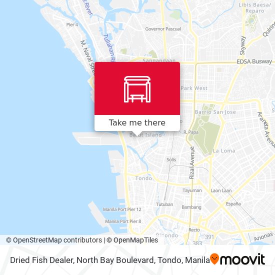 Dried Fish Dealer, North Bay Boulevard, Tondo map