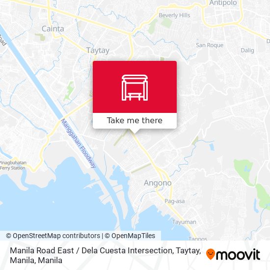Manila Road East / Dela Cuesta Intersection, Taytay, Manila map