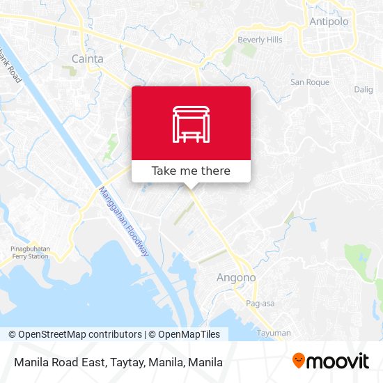 Manila Road East, Taytay, Manila map