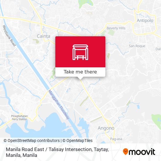 Manila Road East / Talisay Intersection, Taytay, Manila map