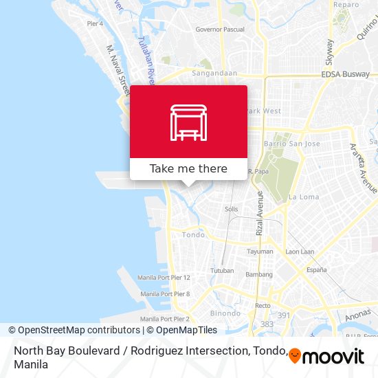North Bay Boulevard / Rodriguez Intersection, Tondo map