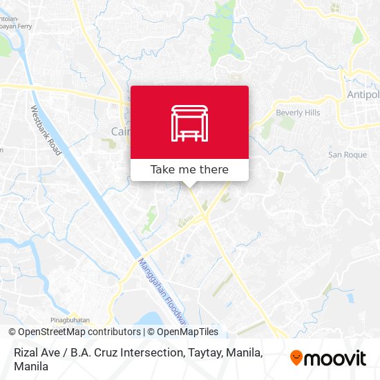 Rizal Ave / B.A. Cruz Intersection, Taytay, Manila map