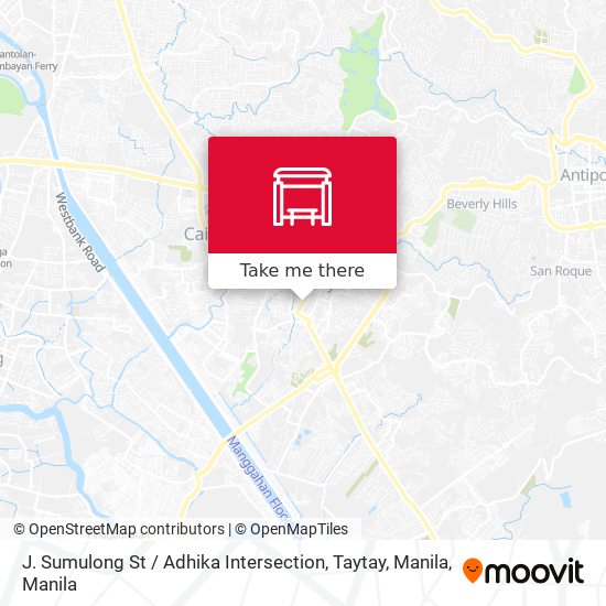 J. Sumulong St / Adhika Intersection, Taytay, Manila map