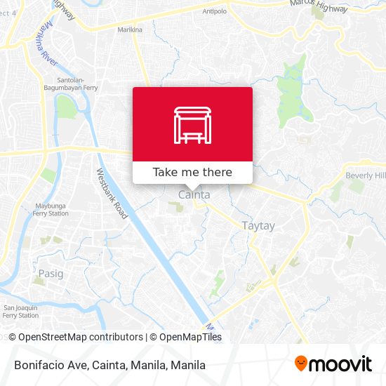 Bonifacio Ave, Cainta, Manila map