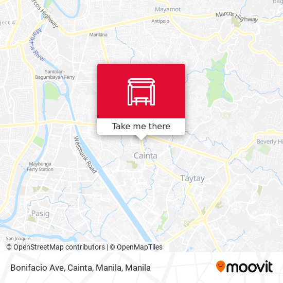 Bonifacio Ave, Cainta, Manila map