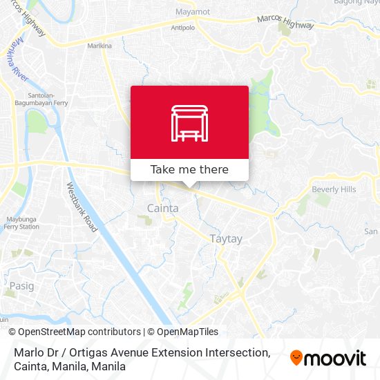 Marlo Dr / Ortigas Avenue Extension Intersection, Cainta, Manila map