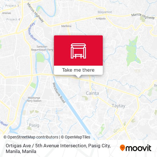 Ortigas Ave / 5th Avenue Intersection, Pasig City, Manila map