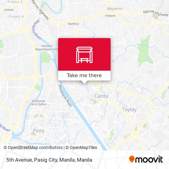 5th Avenue, Pasig City, Manila map