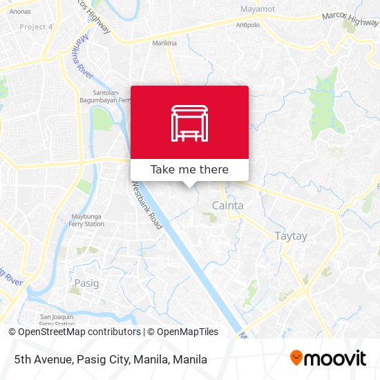5th Avenue, Pasig City, Manila map