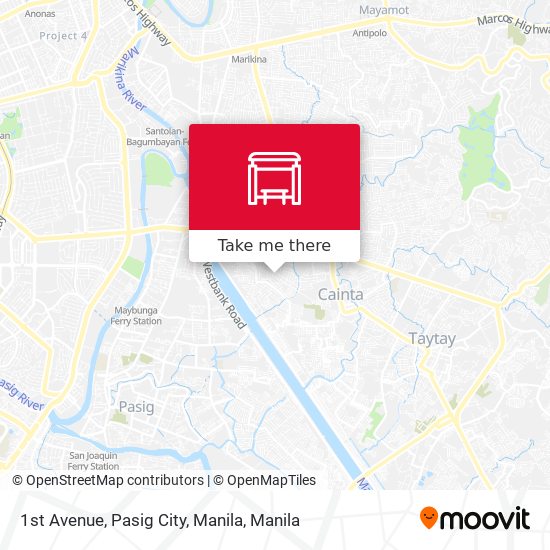 1st Avenue, Pasig City, Manila map
