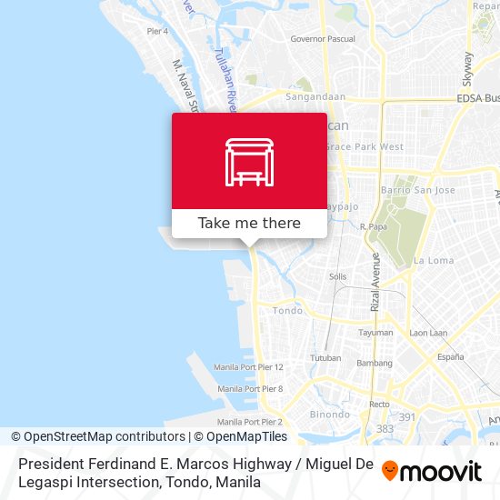 President Ferdinand E. Marcos Highway / Miguel De Legaspi Intersection, Tondo map