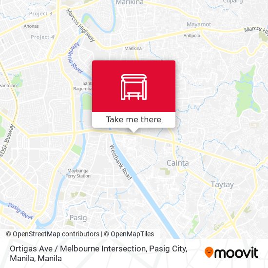 Ortigas Ave / Melbourne Intersection, Pasig City, Manila map