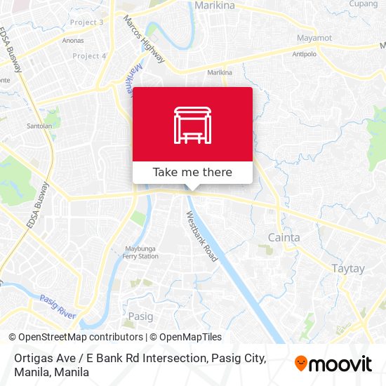 Ortigas Ave / E Bank Rd Intersection, Pasig City, Manila map