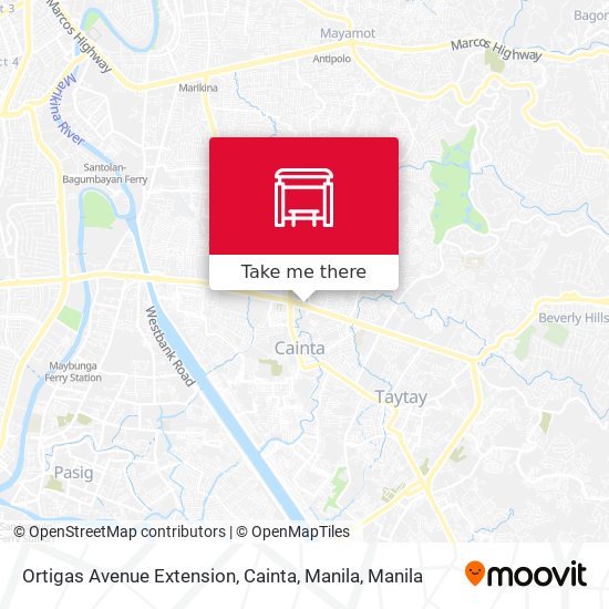 Ortigas Avenue Extension, Cainta, Manila map