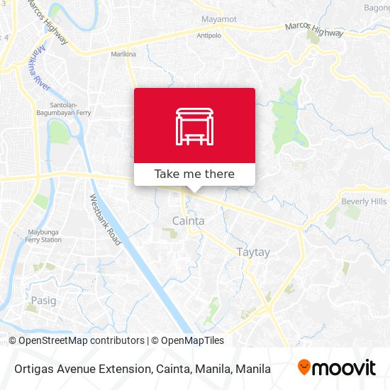 Ortigas Avenue Extension, Cainta, Manila map