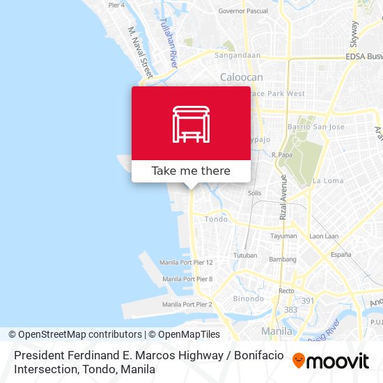 President Ferdinand E. Marcos Highway / Bonifacio Intersection, Tondo map