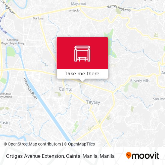 Ortigas Avenue Extension, Cainta, Manila map