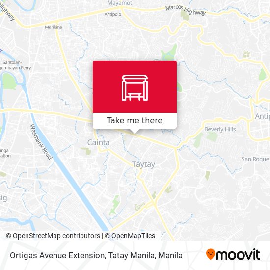 Ortigas Avenue Extension, Tatay Manila map