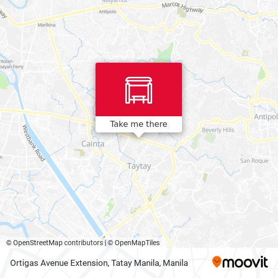 Ortigas Avenue Extension, Tatay Manila map