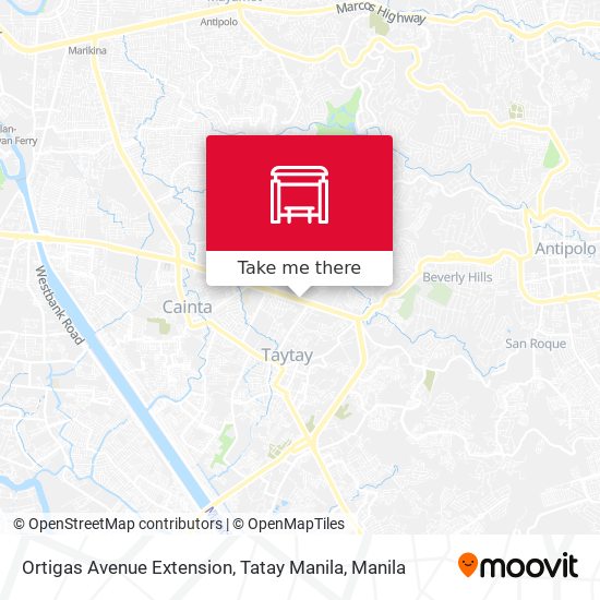Ortigas Avenue Extension, Tatay Manila map