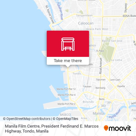 Manila Film Centre, President Ferdinand E. Marcos Highway, Tondo map