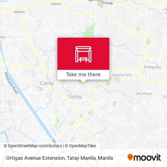 Ortigas Avenue Extension, Tatay Manila map