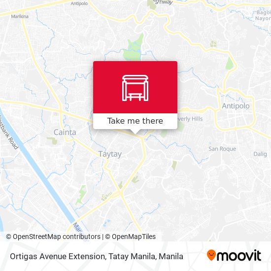 Ortigas Avenue Extension, Tatay Manila map