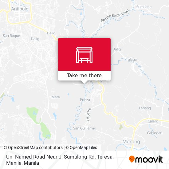 Un- Named Road Near J. Sumulong Rd, Teresa, Manila map