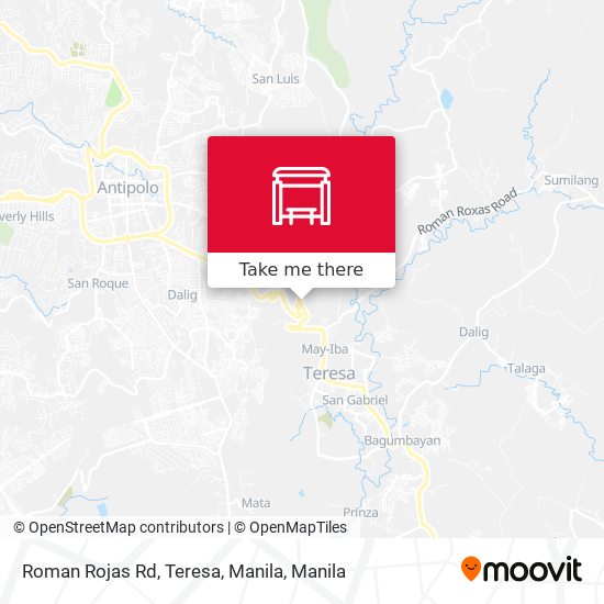 Roman Rojas Rd, Teresa, Manila map