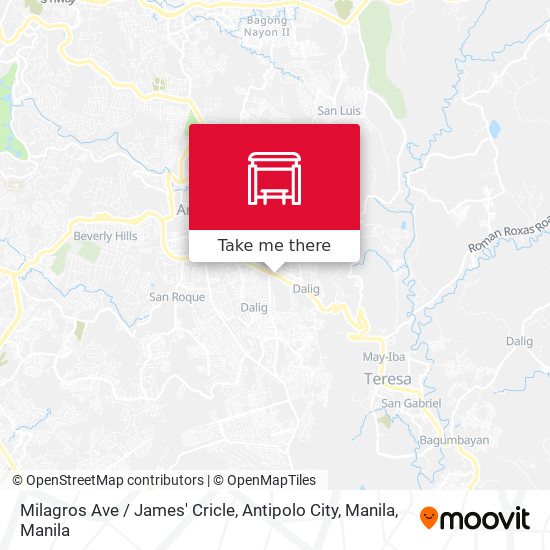 Milagros Ave / James' Cricle, Antipolo City, Manila map