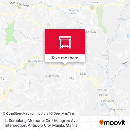 L. Sumulong Memorial Cir / Milagros Ave Intersection, Antipolo City, Manila map