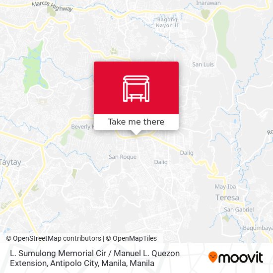 L. Sumulong Memorial Cir / Manuel L. Quezon Extension, Antipolo City, Manila map