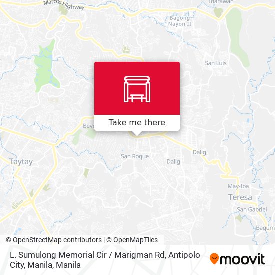 L. Sumulong Memorial Cir / Marigman Rd, Antipolo City, Manila map