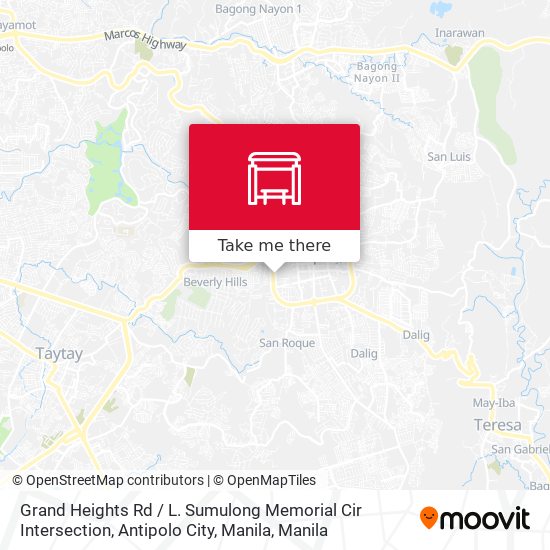 Grand Heights Rd / L. Sumulong Memorial Cir Intersection, Antipolo City, Manila map