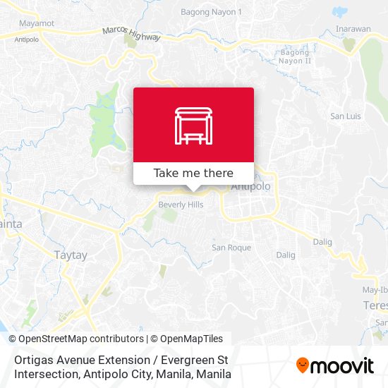 Ortigas Avenue Extension / Evergreen St Intersection, Antipolo City, Manila map