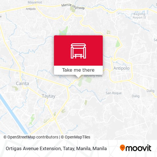 Ortigas Avenue Extension, Tatay, Manila map