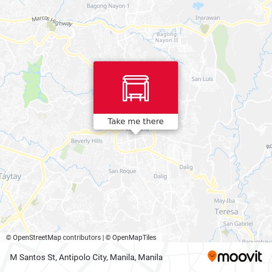 M Santos St, Antipolo City, Manila map