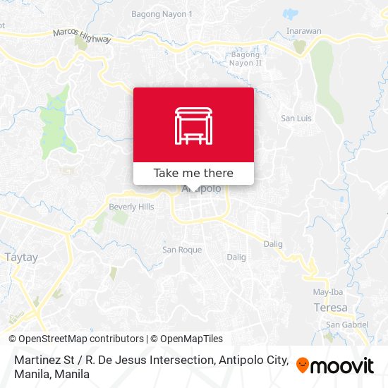 Martinez St / R. De Jesus Intersection, Antipolo City, Manila map