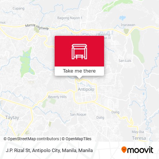 J.P. Rizal St, Antipolo City, Manila map